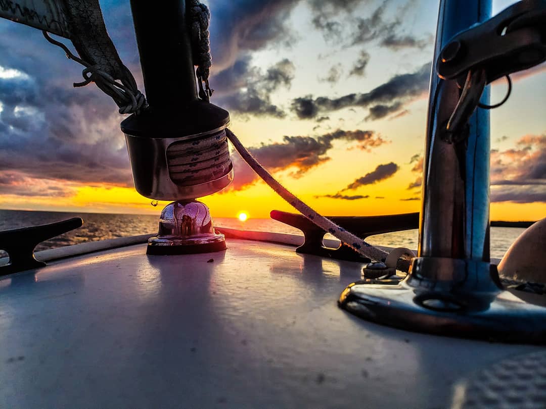 190902 Allegro's bow at sunset